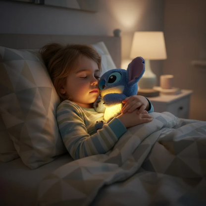 Peluche que respira Stitch con canción de cuna relajante